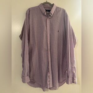 Ralph Lauren Purple Checkered Button Down Shirt